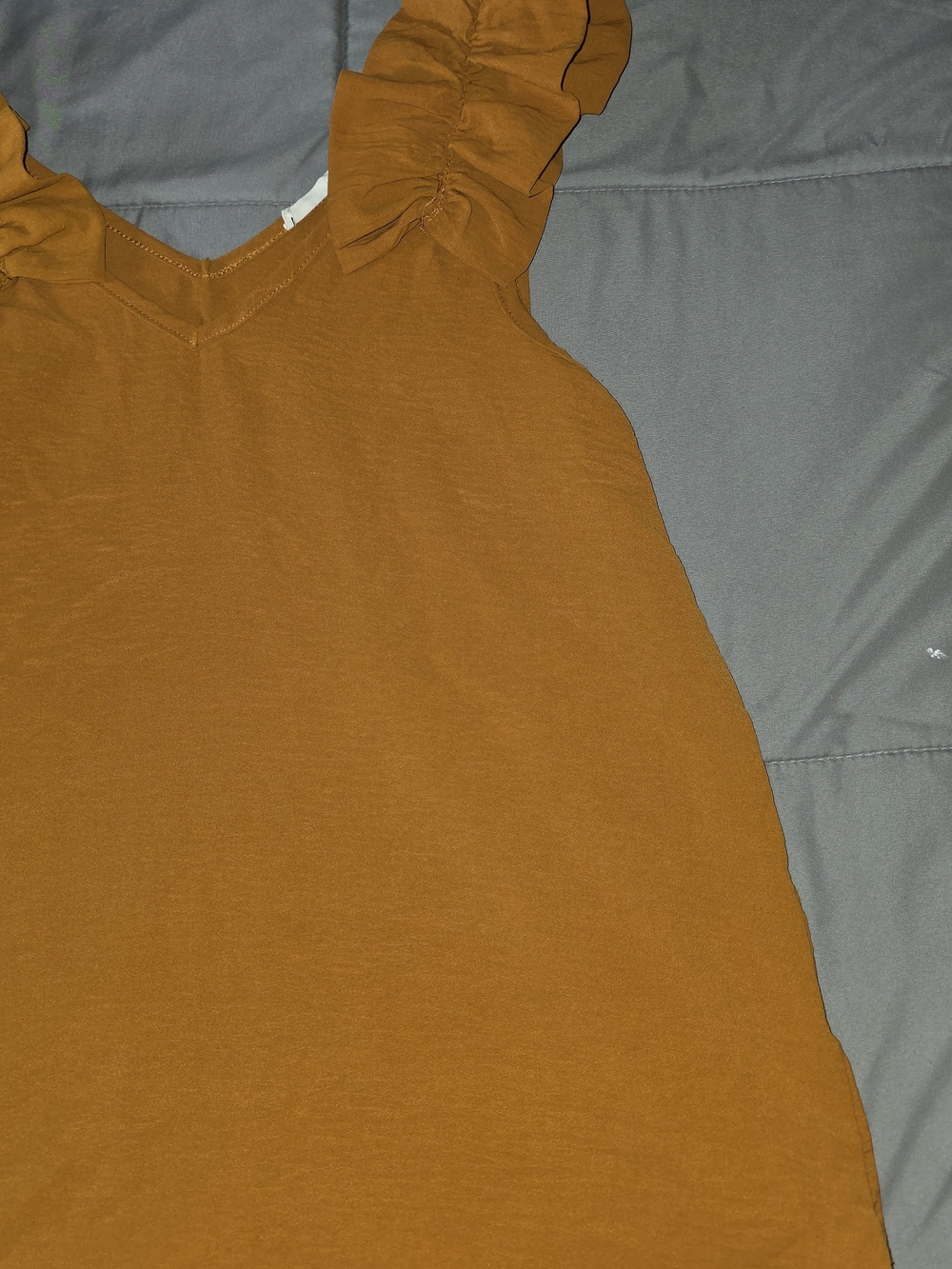 Entro Rust Ruffle Strap Tank Top - Picture 3 of 6